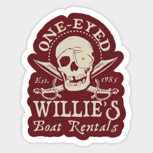 One-Eyed Willie Boat Rentals Sticker